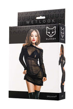 Glossy Sheril · třídílný set wetlook, černá, vel. L