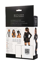 Glossy Sheril · třídílný set wetlook, černá, vel. L
