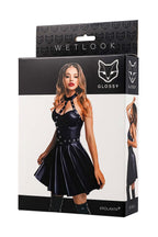 Glossy Marisa · černé wetlook šaty · vel. S