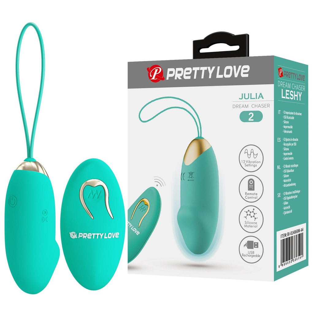 Pretty Love Julia Dream Chaser 2 · vibrační vajíčko s dálkovým ovládáním, zelená