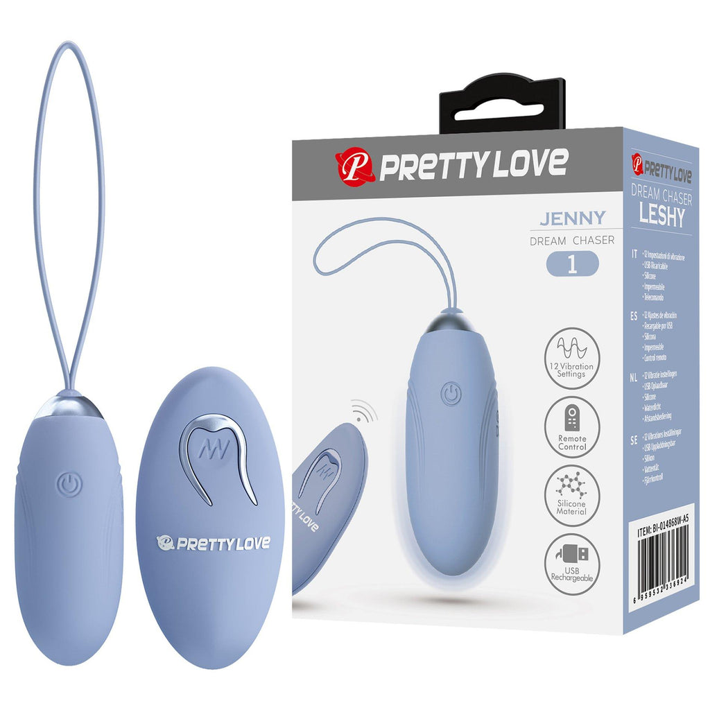 Pretty Love Jenny Dream Chaser 1 · vibrační vajíčko s dálkovým ovládáním, modrá