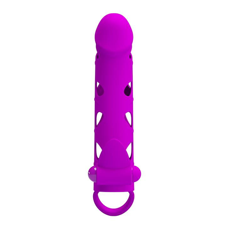 Pretty Love · vibrační návlek na penis s páskem, černá