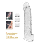 Pretty Love Extension Penis Sleeve · prodlužovací návlek na penis, 26 cm, průhledná