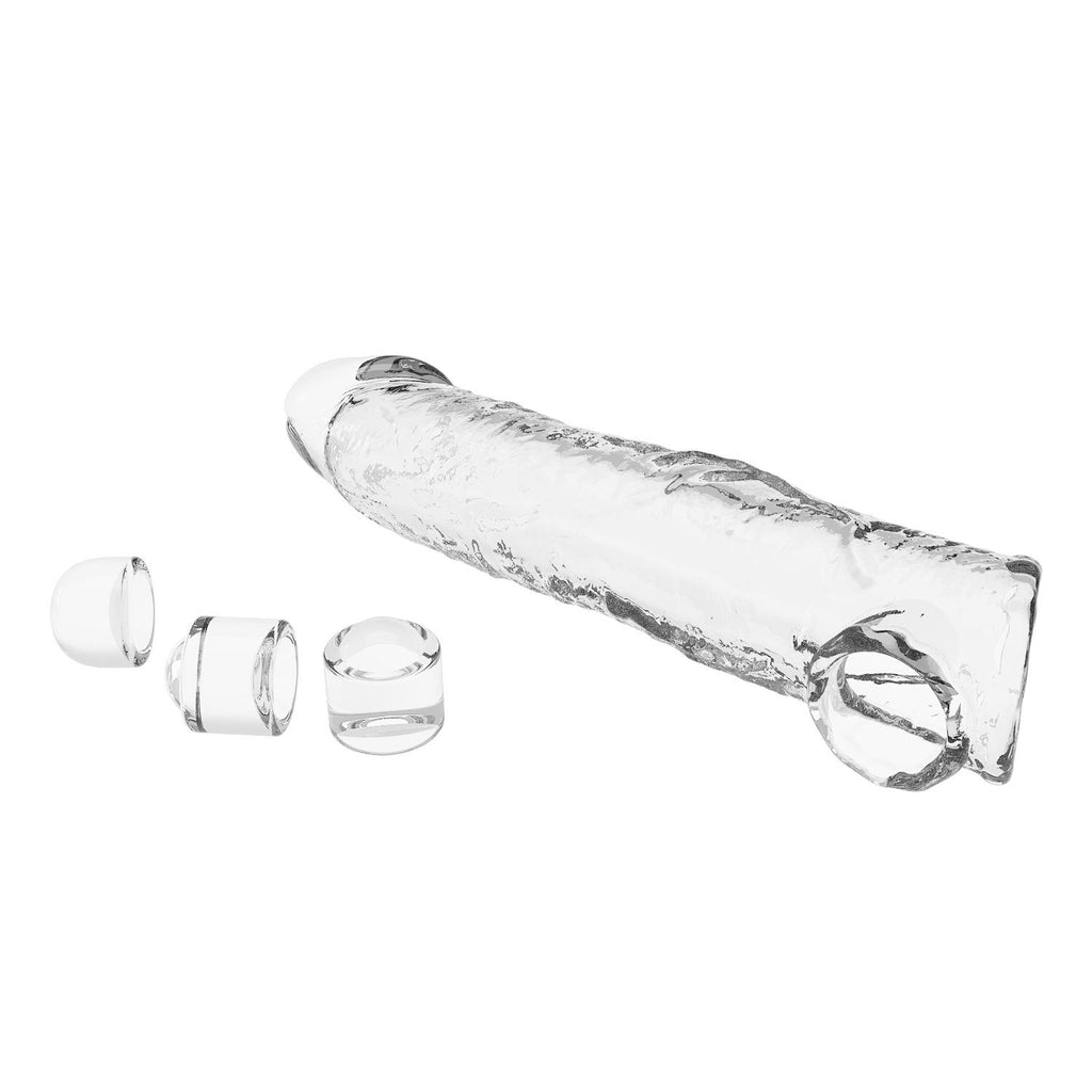 Pretty Love Extension Penis Sleeve · prodlužovací návlek na penis, 26 cm, průhledná