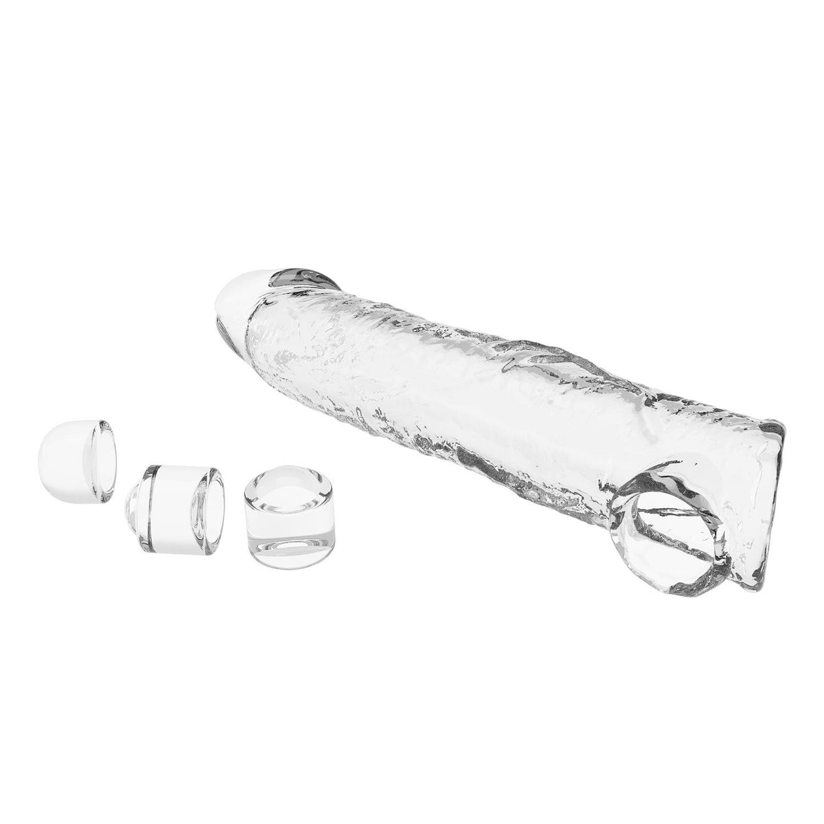 Pretty Love Extension Penis Sleeve · prodlužovací návlek na penis, 26 cm, průhledná