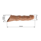 Pretty Love Extension Penis Sleeve · prodlužovací návlek na penis, 28 cm, hnědá