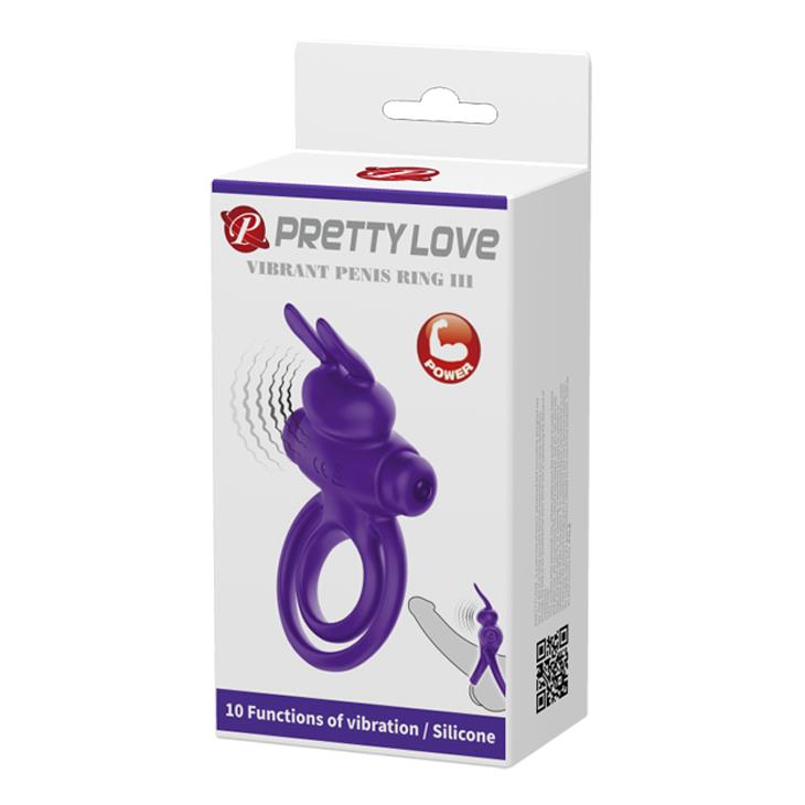Pretty Love Vibrant Penis Ring III · vibrační erekční kroužek s výběžkem na klitoris