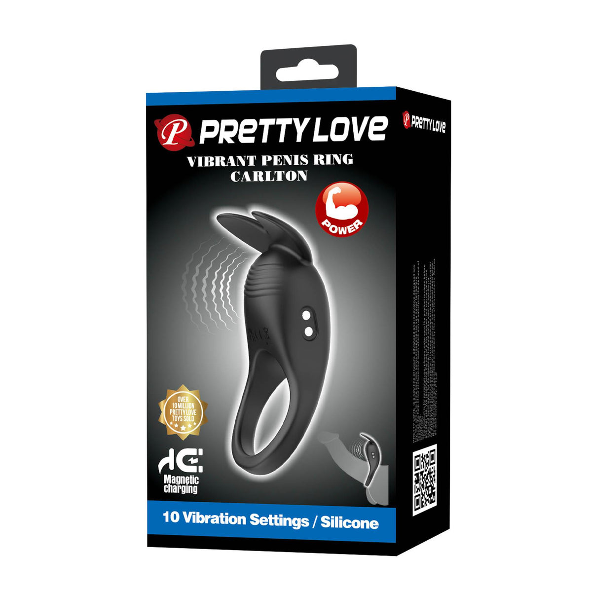 Pretty Love Carlton · vibrační erekční kroužek se stimulátorem klitorisu