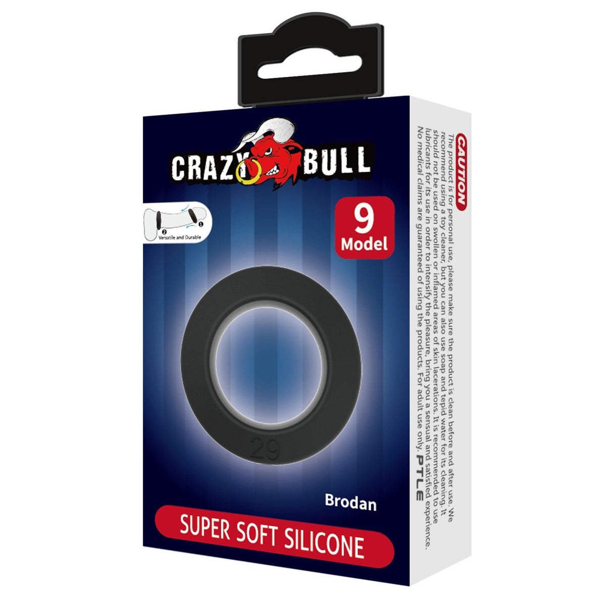 Crazy Bull Brodan · měkký silikonový erekční kroužek
