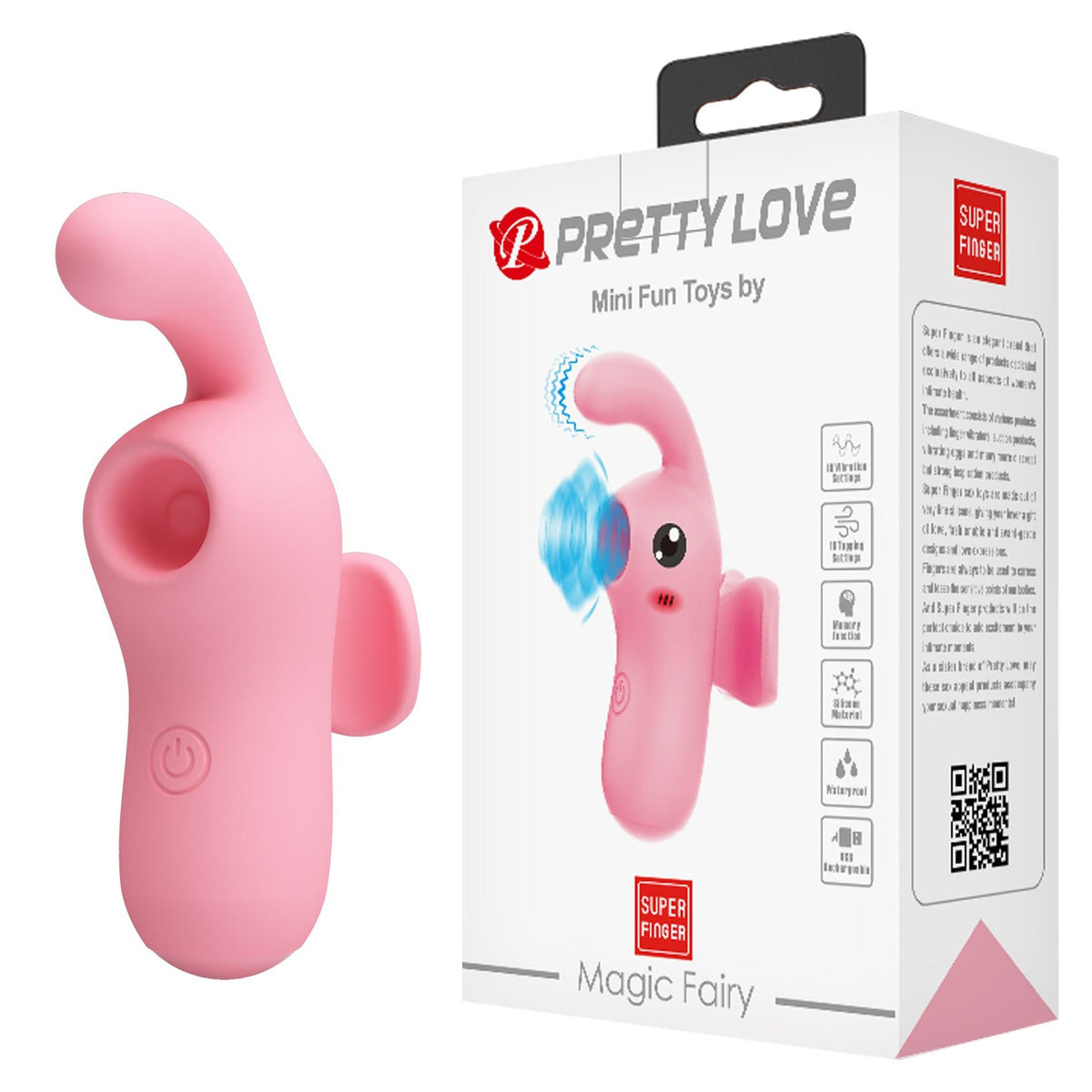 Pretty Love Magic Fairy · prstový stimulátor klitorisu s vibracemi a poklepem