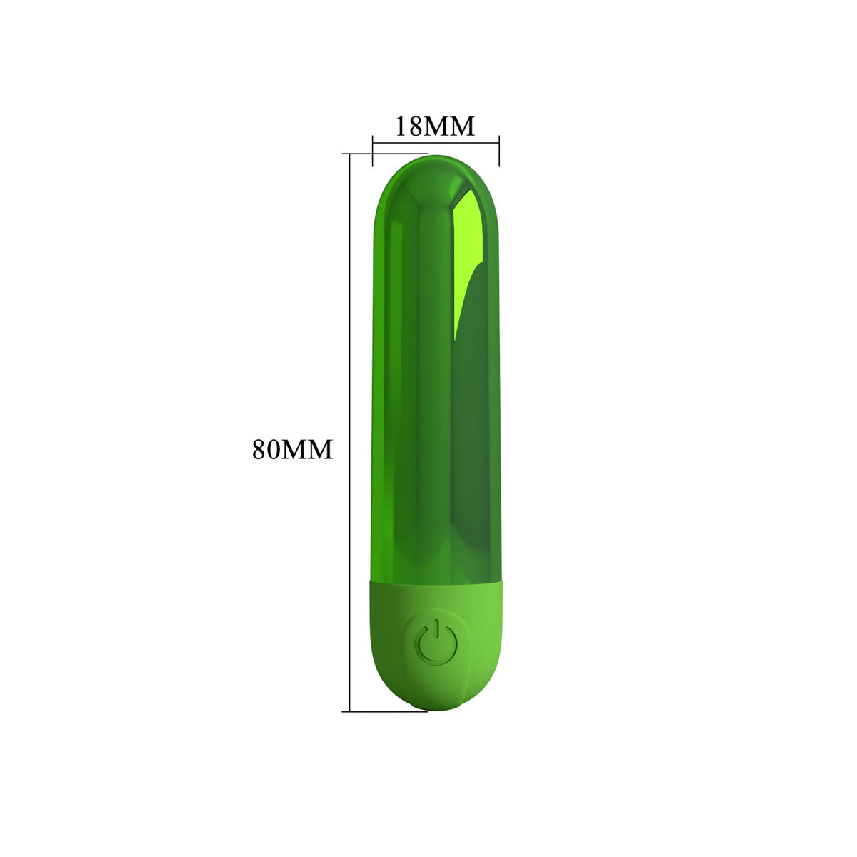 Pretty Love Kiwi - Rechargeable Bullet Vibrator - Green