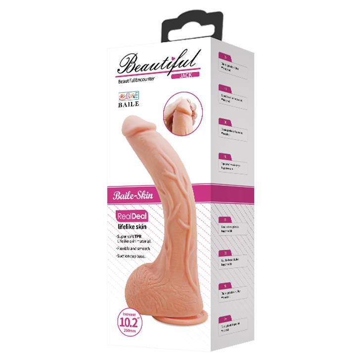 Baile Beautiful Jack · prohnuté realistické dildo s přísavkou