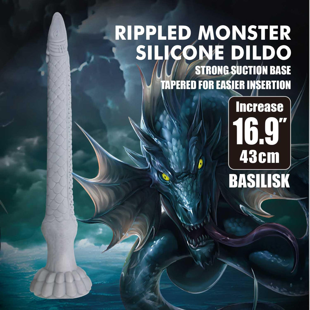 Power Monsters Basilisk · silikonové dildo XXL, 43 cm