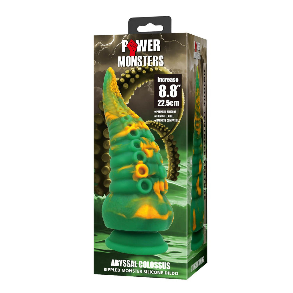Power Monsters Abyssal Colossus – 22.5 cm Rippled Monster Silicone Dildo