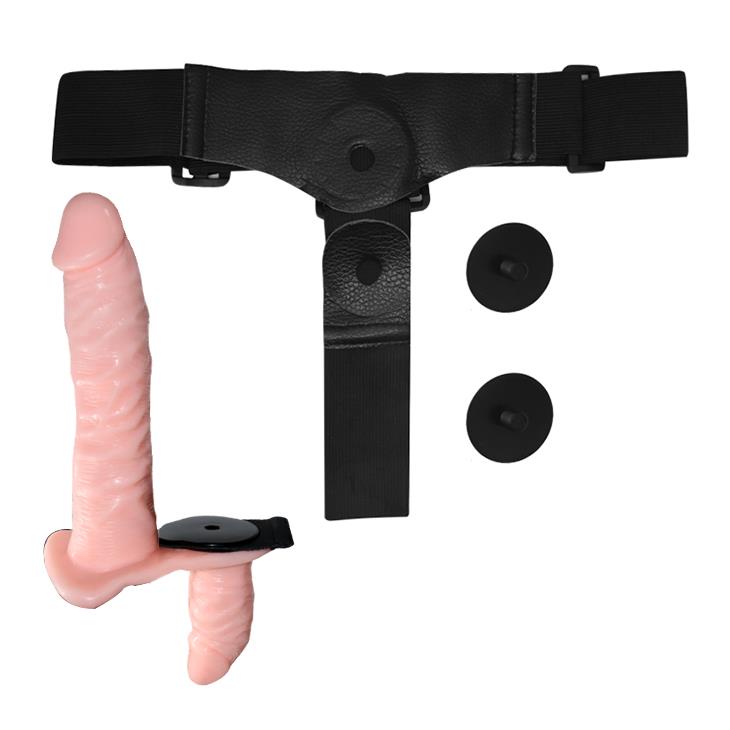 Baile Ultra Passionate Harness · připínací dildo s dvojitou vibrací