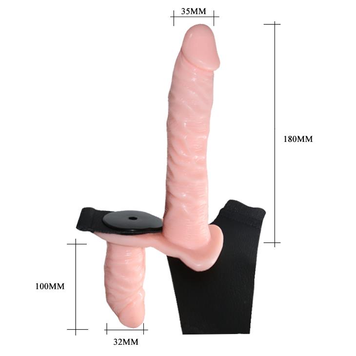 Baile Ultra Passionate Harness · připínací dildo s dvojitou vibrací