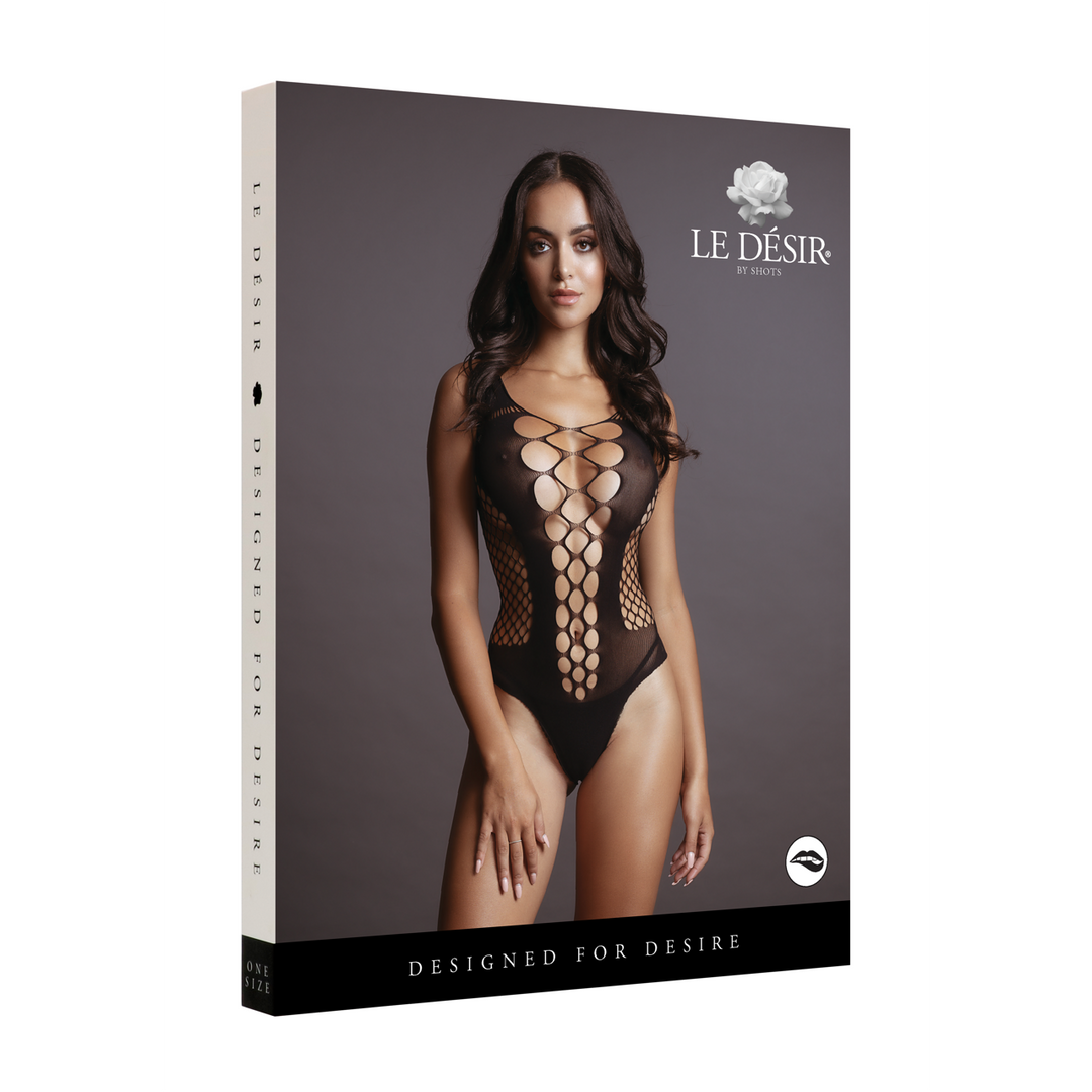 Le Désir Contrast Fence Net Teddy · body s kontrastní síťovinou