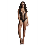 Le Désir Contrast Fence Net Teddy · body s kontrastní síťovinou
