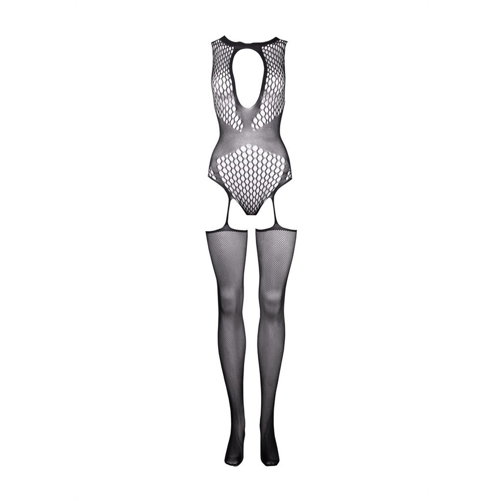 Le Désir Contrast Suspender Bodystocking · kontrastní síťovaný bodystocking