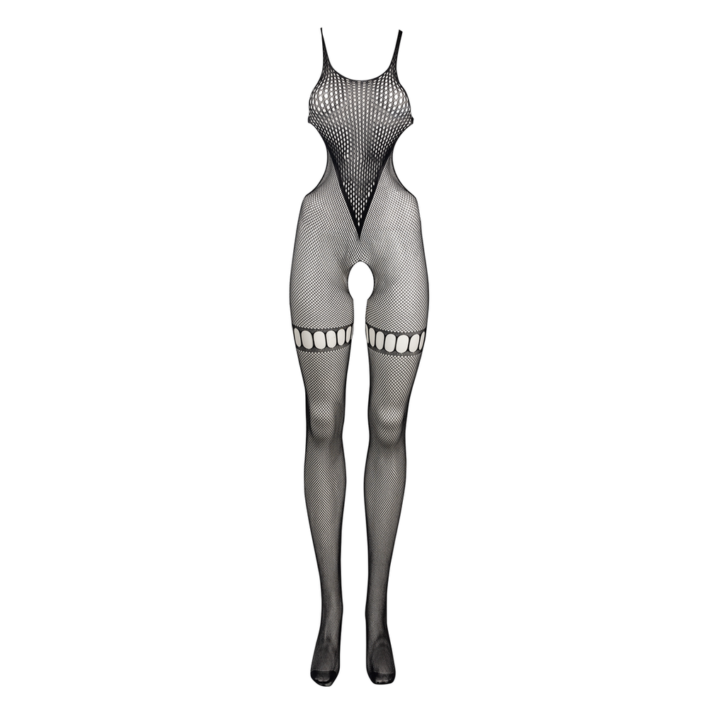 Le Désir Net High Neck Bodystocking · síťovaný bodystocking s vysokým límcem