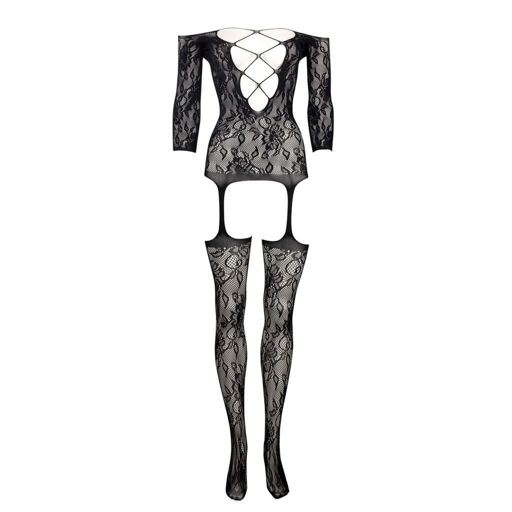 Le Désir Criss Cross Neck Bodystocking · bodystocking se zkříženými ramínky