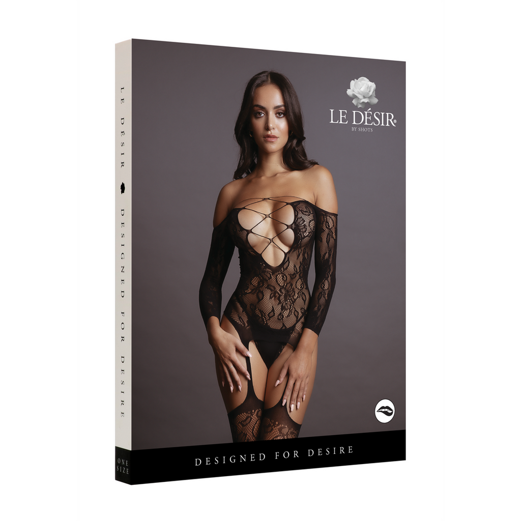 Le Désir Criss Cross Neck Bodystocking · bodystocking se zkříženými ramínky
