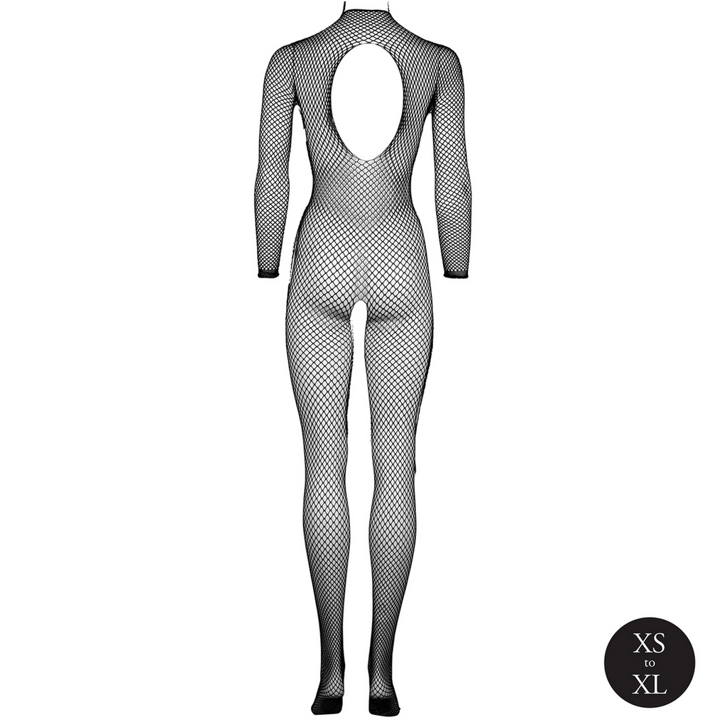 Le Désir Bodystocking Fishnet Structure · síťovaný bodystocking s rolákem a otevřeným rozkrokem
