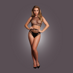 Le Désir 2 Pc Crop Top · dvoudílný set crop top a kalhotky se síťovinou