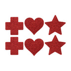 Le Désir Nipple Cover Set Cross Star Heart · nálepky na bradavky (3 páry), červené