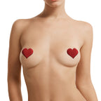 Le Désir Nipple Cover Set Cross Star Heart · nálepky na bradavky (3 páry), červené