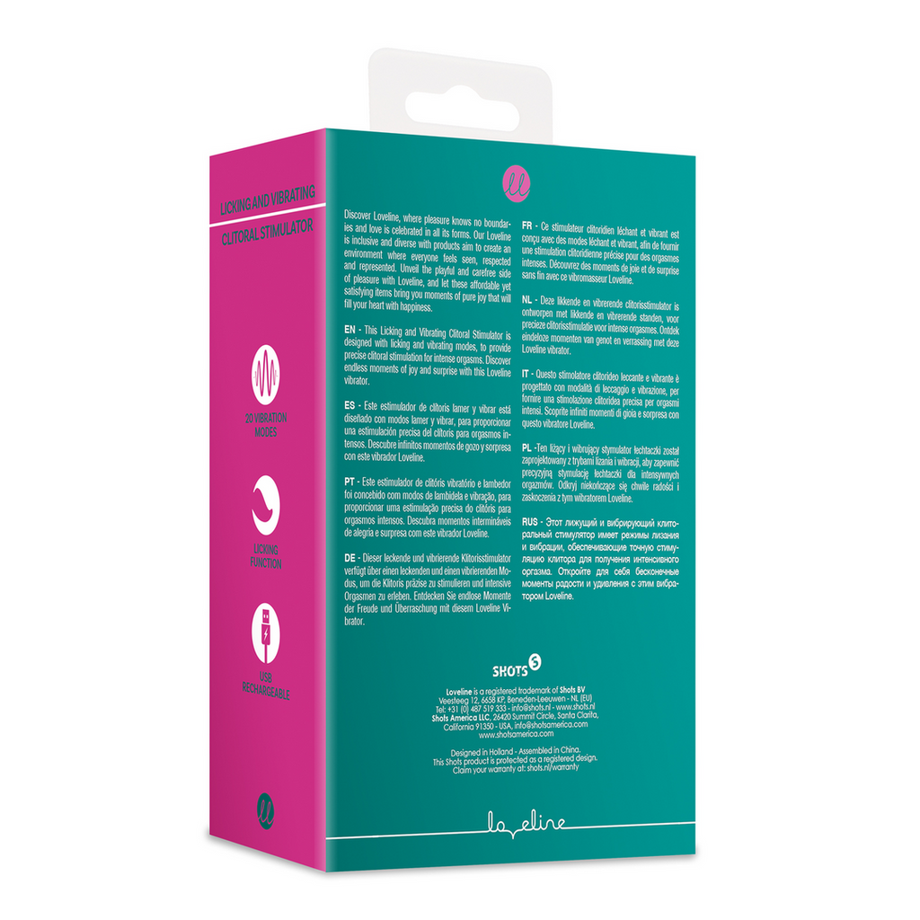 Loveline Licking and Vibrating Clitoral Stimulator · stimulátor klitorisu s lízacím efektem