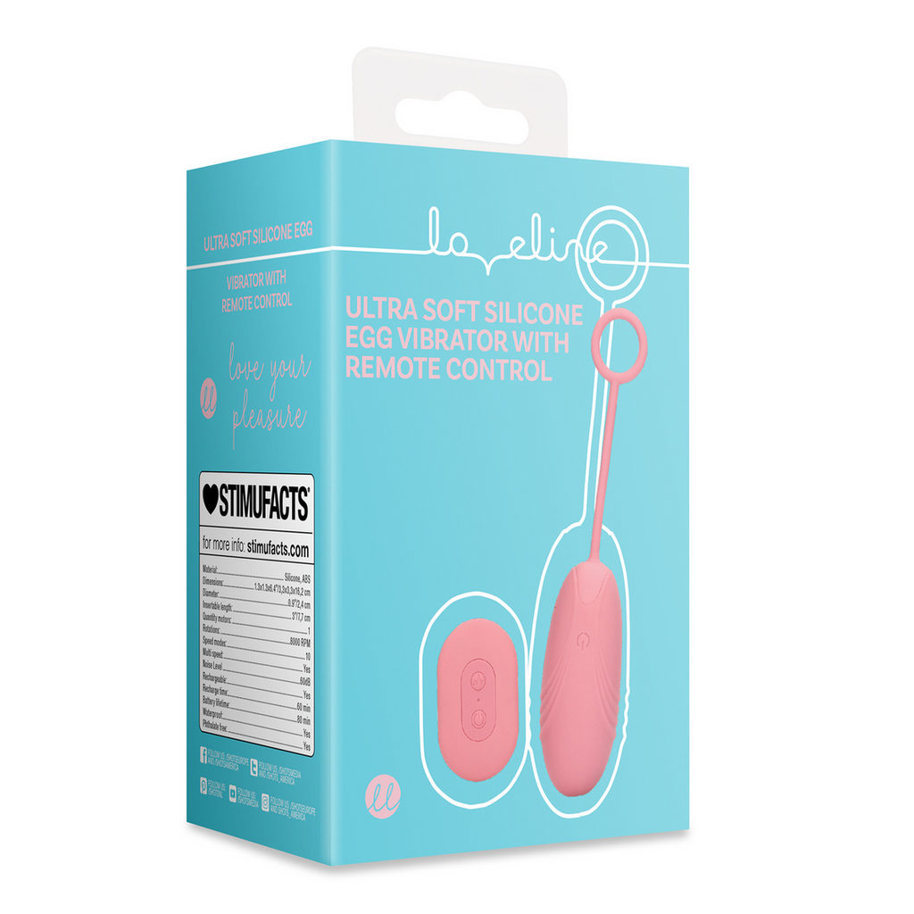 Loveline Ultra Soft Silicone Egg Vibrator · vibrační vajíčko s dálkovým ovladačem