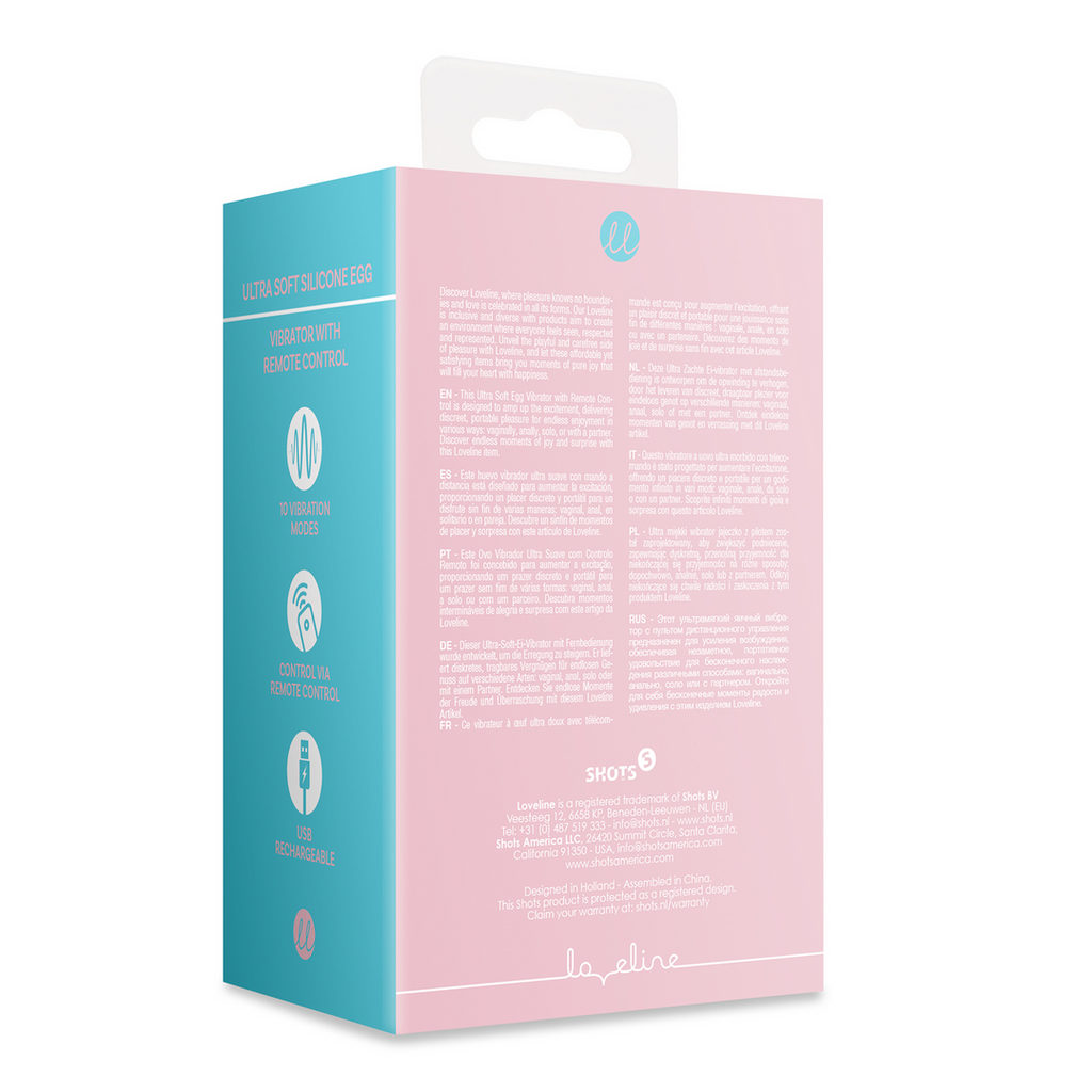 Loveline Ultra Soft Silicone Egg Vibrator · vibrační vajíčko s dálkovým ovladačem