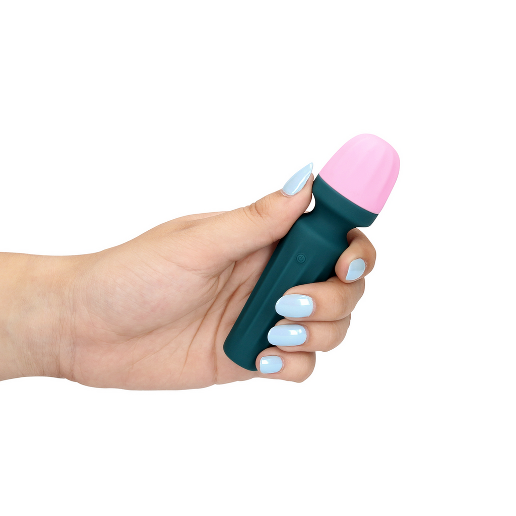 Loveline Mini Wand Vibrator Ancient Sea · mini masážní hlavice, zelená