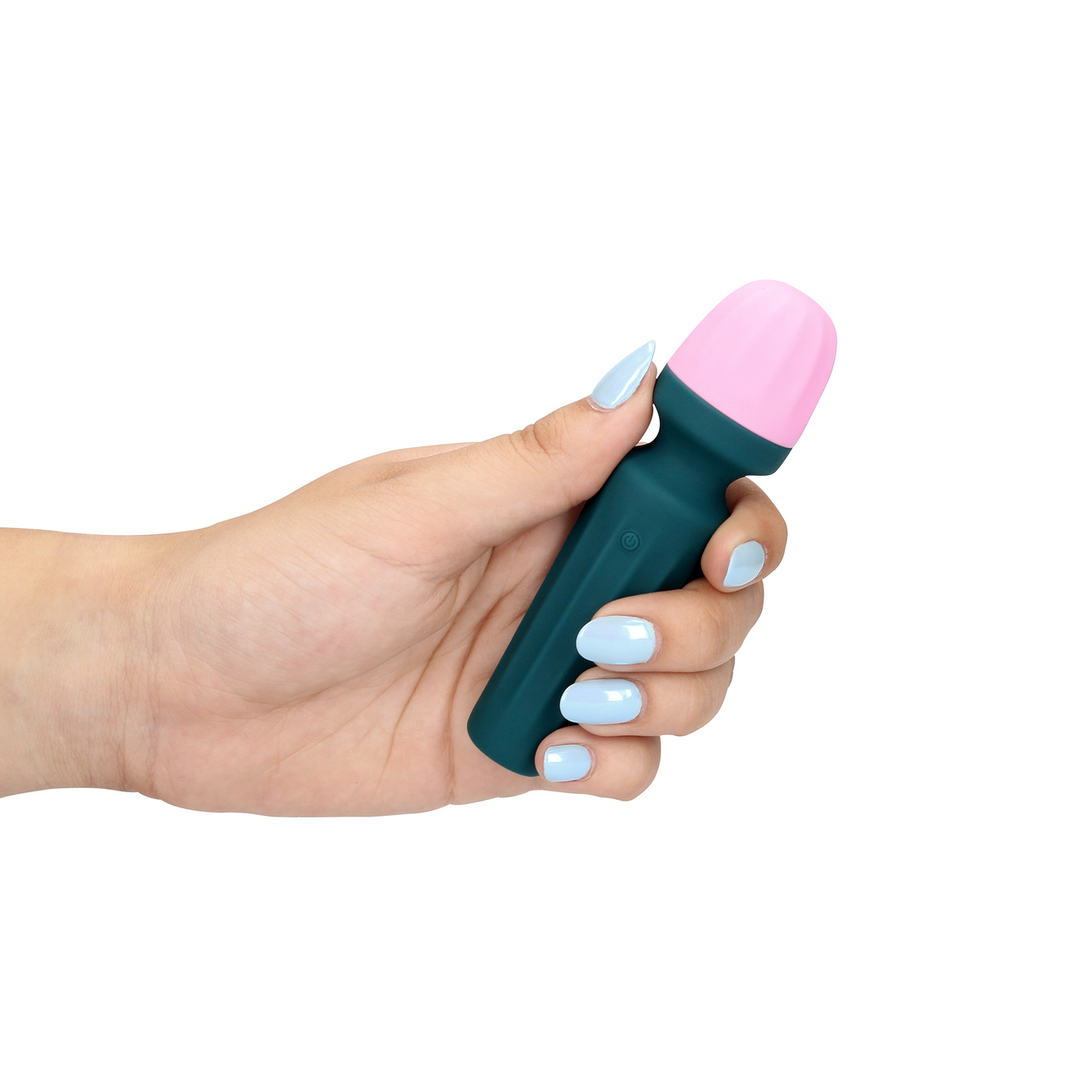Loveline Mini Wand Vibrator Ancient Sea · mini masážní hlavice, zelená