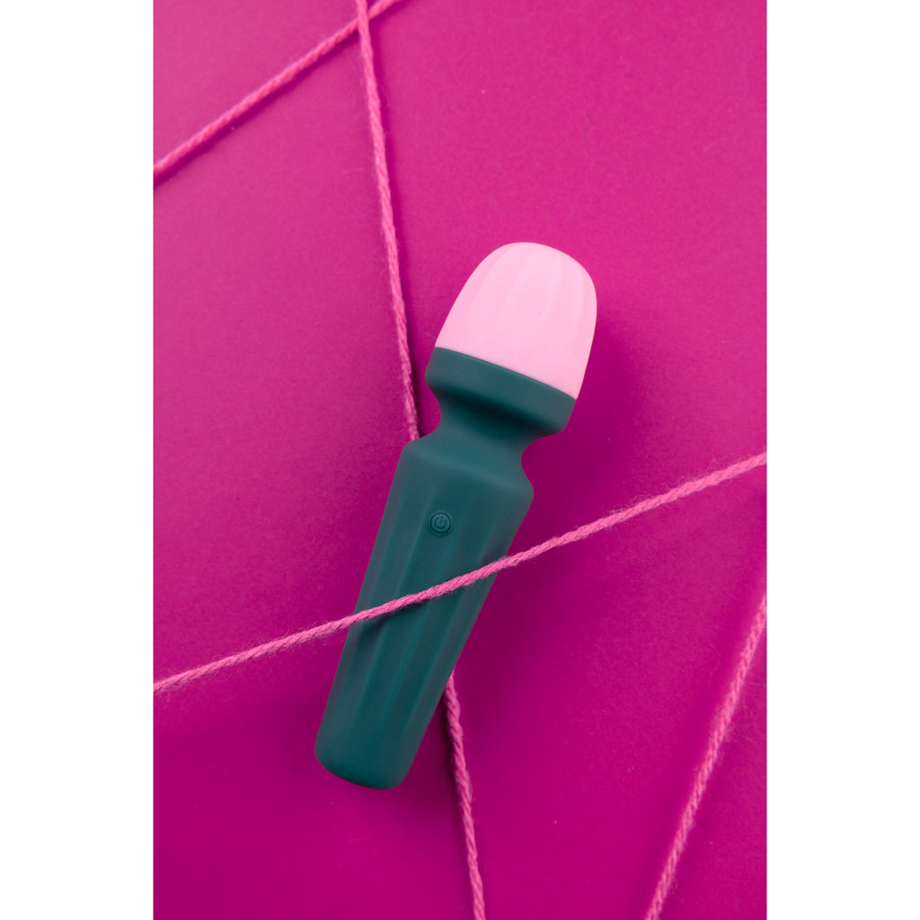 Loveline Mini Wand Vibrator Ancient Sea · mini masážní hlavice, zelená