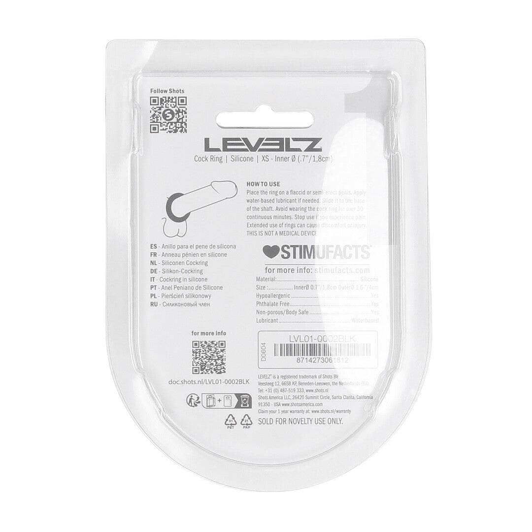 Levelz Solid Silicone Cockring XS · silikonový erekční kroužek