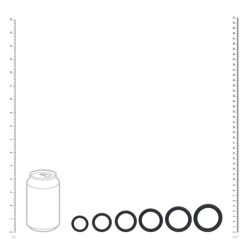 Levelz Classic Silicone Cockring Set of 6 · sada silikonových erekčních kroužků (6 ks)
