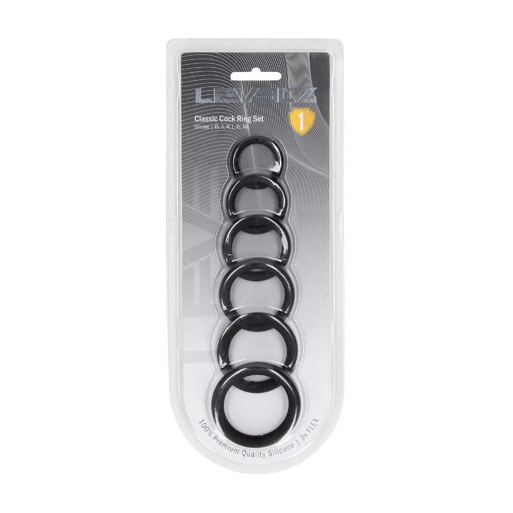 Levelz Classic Silicone Cockring Set of 6 · sada silikonových erekčních kroužků (6 ks)