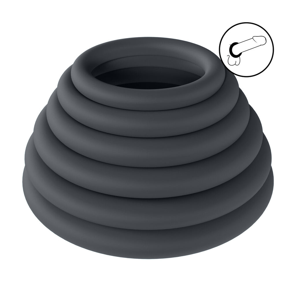 Levelz Classic Silicone Cockring Set of 6 · sada silikonových erekčních kroužků (6 ks)