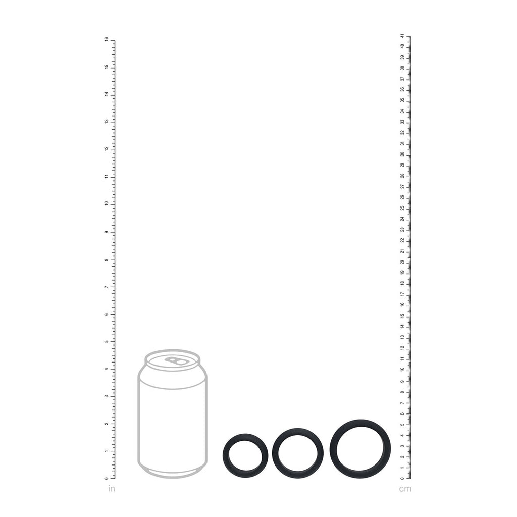 Levelz Wide O Cockring Set of 3 · sada silikonových erekčních kroužků (3 ks)