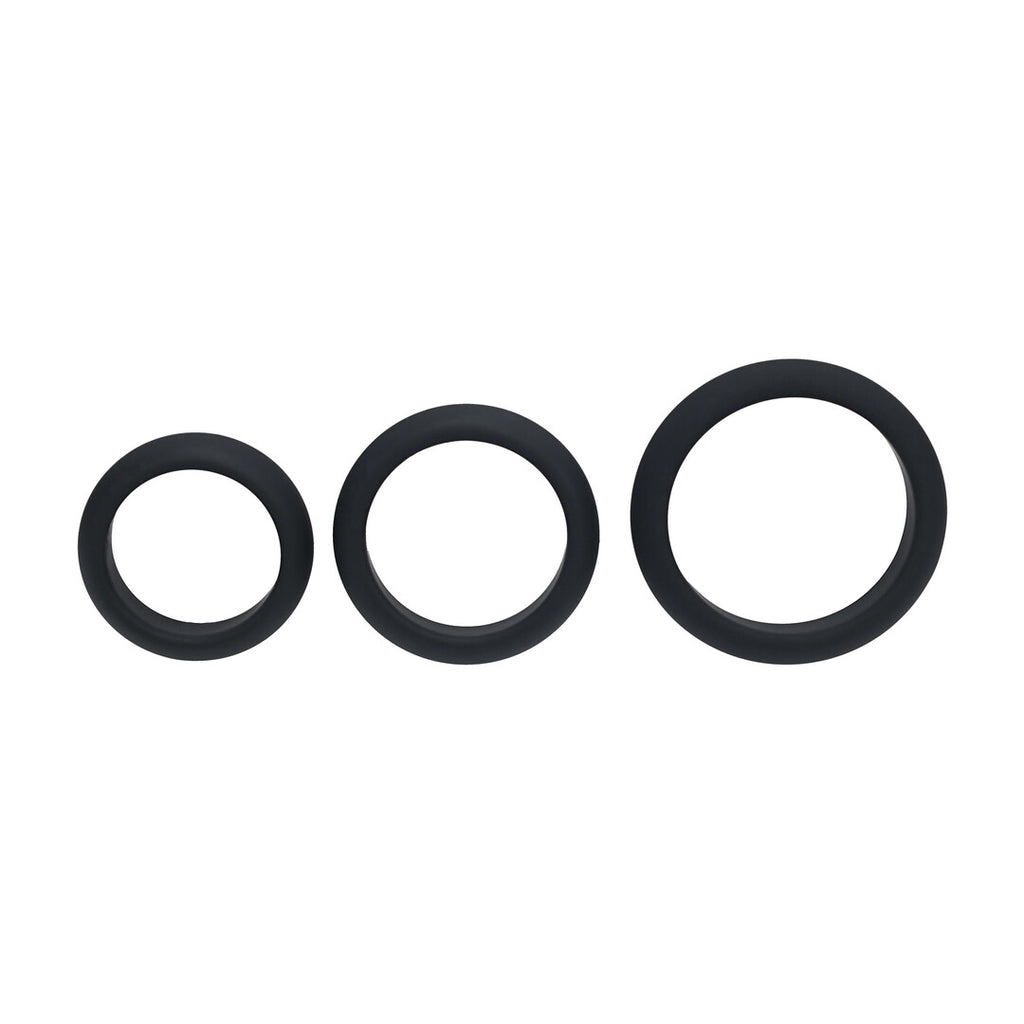 Levelz Wide O Cockring Set of 3 · sada silikonových erekčních kroužků (3 ks)