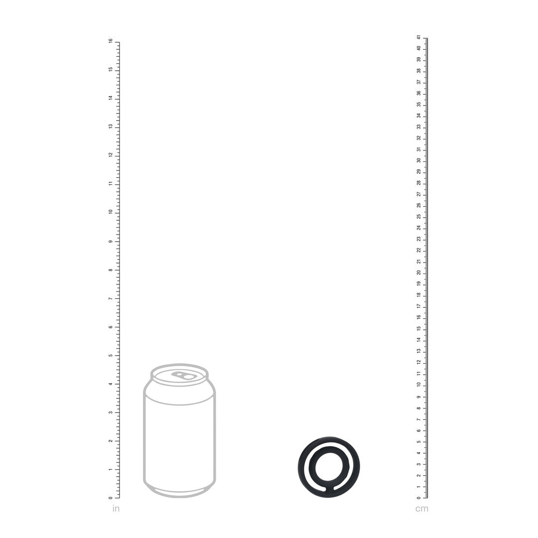 Levelz Classic Grooved Cock and Ball Ring · drážkovaný kroužek na penis a varlata
