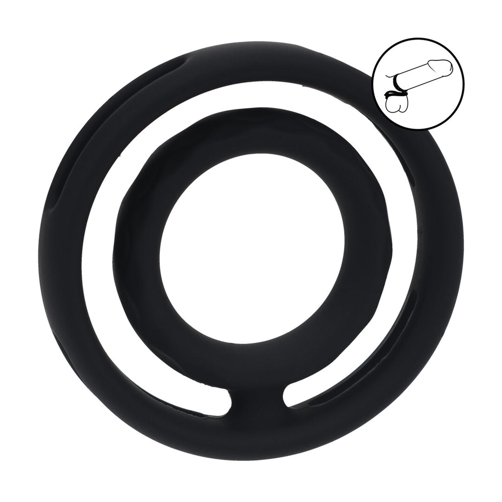 Levelz Classic Grooved Cock and Ball Ring · drážkovaný kroužek na penis a varlata