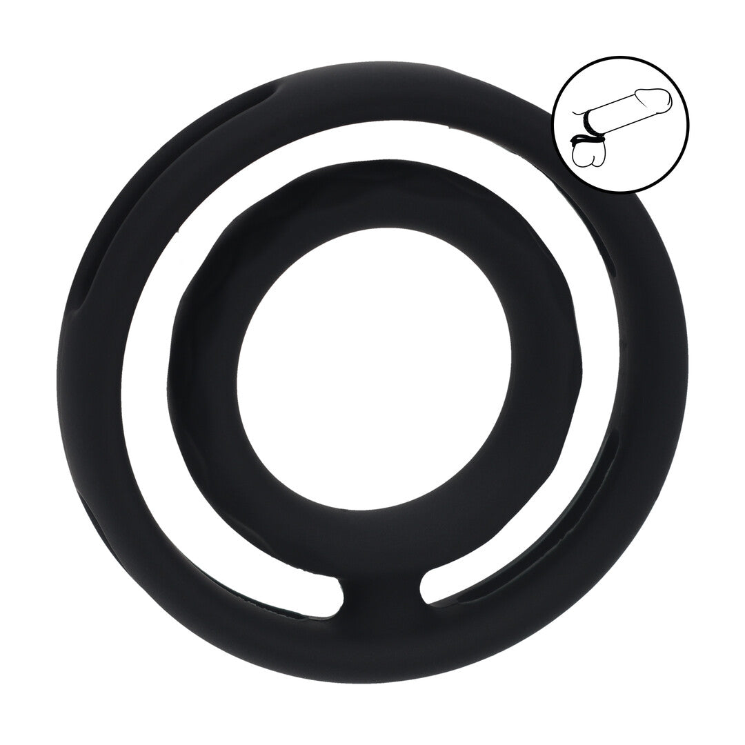 Levelz Classic Grooved Cock and Ball Ring · drážkovaný kroužek na penis a varlata