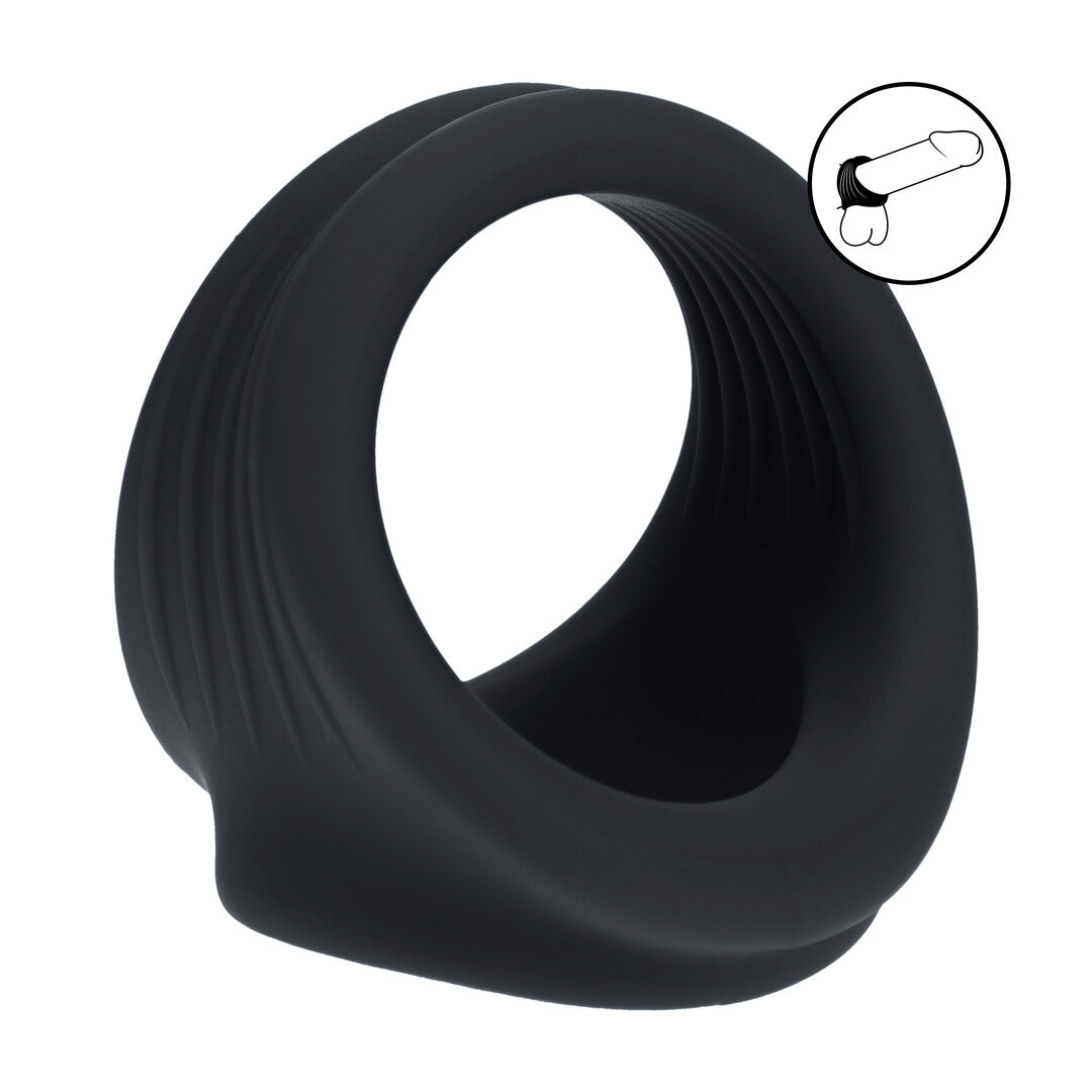 Levelz Silicone Cock and Ball Harness · široký kroužek na penis a varlata