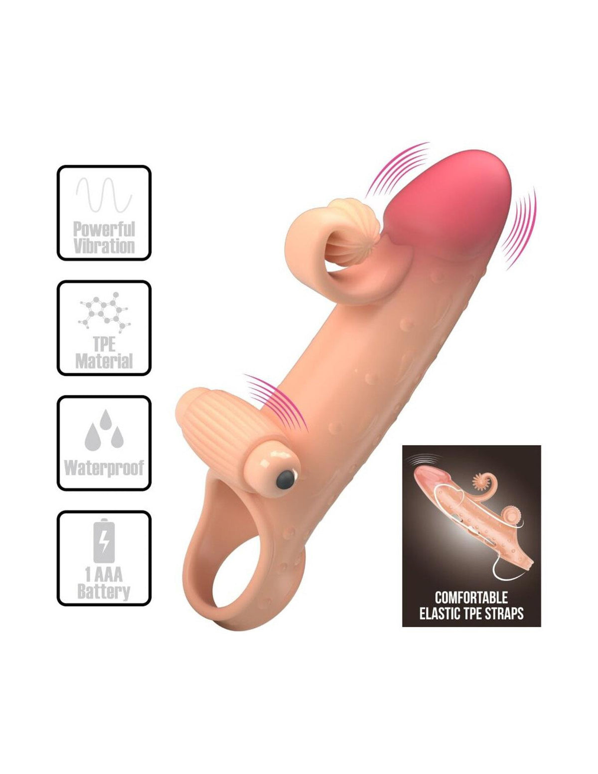 Romance Vibrating Penis Sleeve · prodlužovací návlek s vibrací