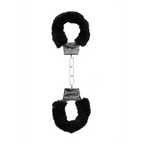 Ouch! Beginner's Handcuffs Furry · plyšová pouta pro začátečníky · černá