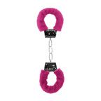Ouch! Beginner's Handcuffs Furry · plyšová pouta pro začátečníky · růžová