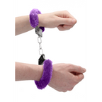 Ouch! Beginner's Handcuffs Furry · plyšová pouta pro začátečníky · fialová